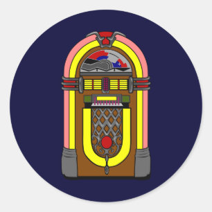 '50s Jukebox Classic Round Sticker