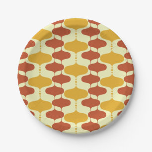 50's Mid Century Modern Geometric Pattern Paper Plate