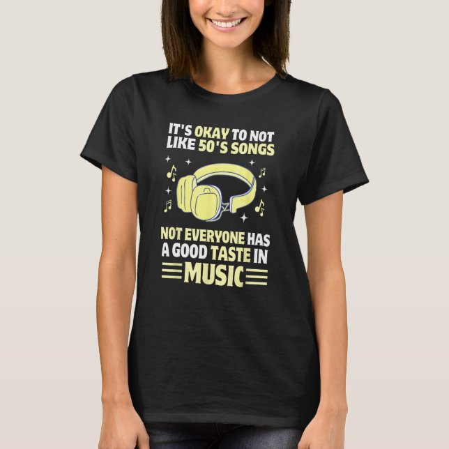 50s Music  50s Music Nostalgic Rock and Roll R&B T-Shirt (Front)