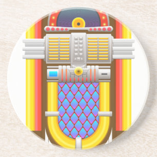 50s old fashioned jukebox coaster