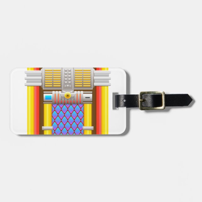 50s old fashioned jukebox luggage tag (Front Horizontal)