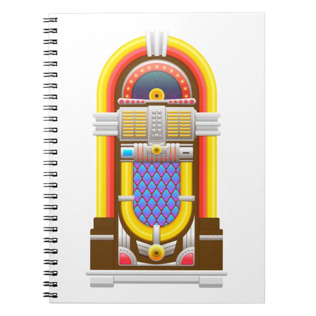 50s old fashioned jukebox notebook (Front)