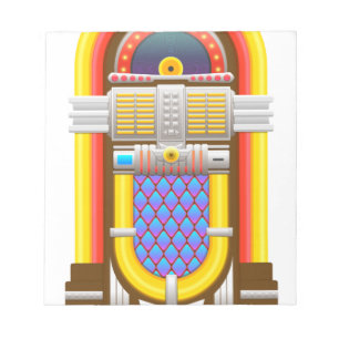 50s old fashioned jukebox notepad