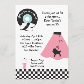 50's Party Invitation