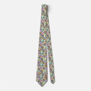 50s psychedelic mushrooms tie