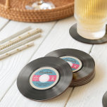 50s record  round paper coaster<br><div class="desc">50s record</div>