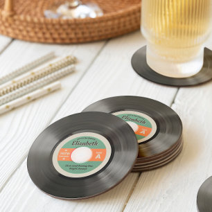 50's Record Style  Round Paper Coaster