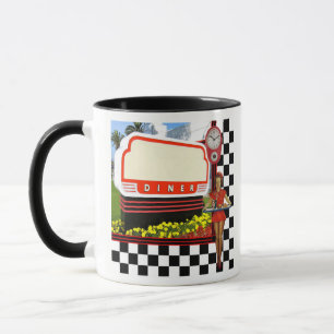 50s Retro Diner Blank Sign Mug