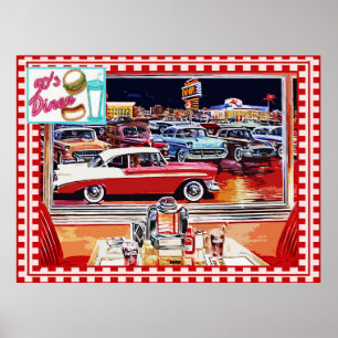 50s Retro Diner Poster