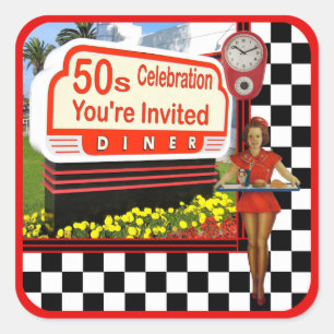 50s Retro Diner Sticker