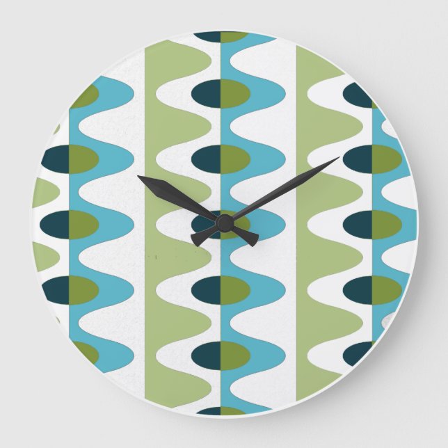 50s Retro Patterned Clock (Front)