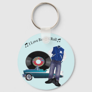 50's Rock N Roll Keychain