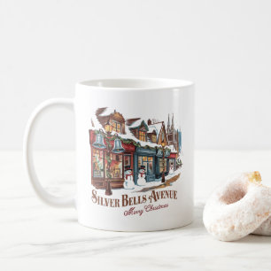 50s-style Christmas town Coffee Mug