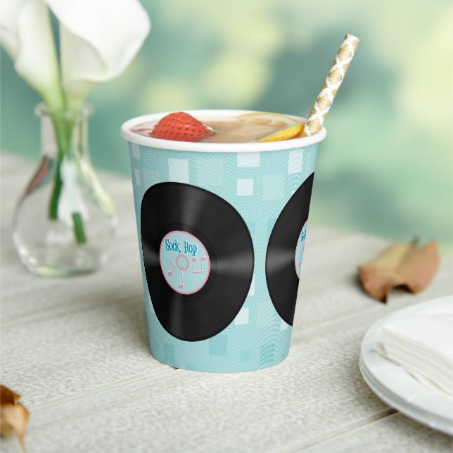 50's Style LP Record Paper Cups (Insitu)