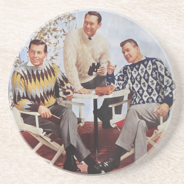 50's Sweater Guys Coaster (Front)