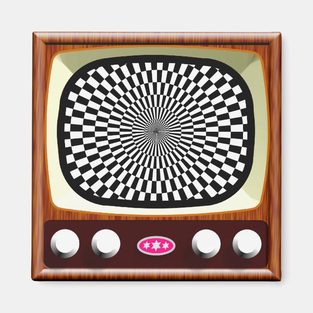 50s Television Op Art Magnet (Front)