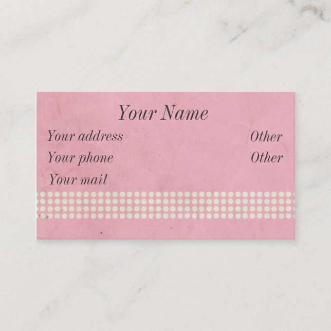 50's vintage business card (Front)