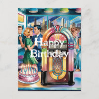 50s Vintage Retro Jukebox, Diner, Birthday Cake