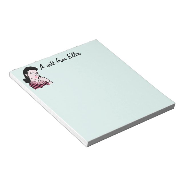 50s Woman Notepad (Angled)