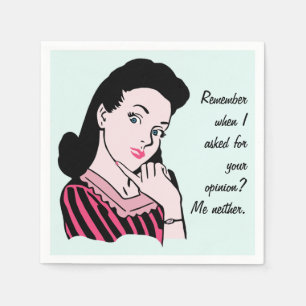 50s Woman Sarcasm Napkin