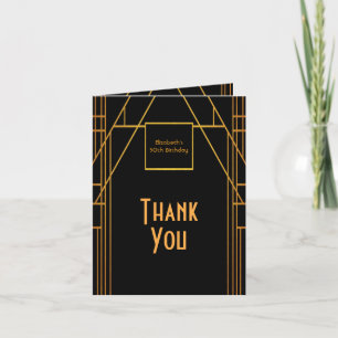 50th 1920's Birthday black photo Thank you