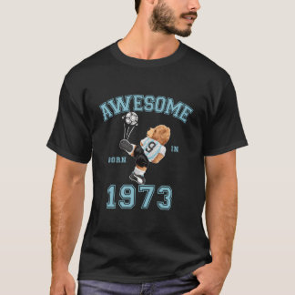 50Th 1973 Awesome Teddy Football T-Shirt