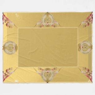 50th/1st Golden Ochre Fleece Blanket