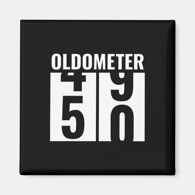 50th 50 Birthday Funny Gift Men Women Oldometer 49 Magnet (Front)