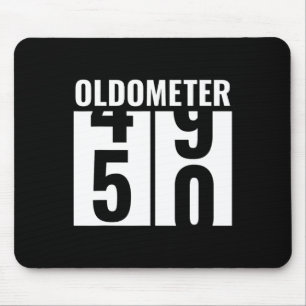50th 50 Birthday Funny Gift Men Women Oldometer 49 Mouse Mat