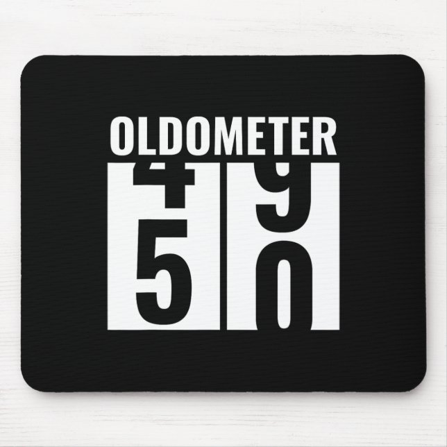 50th 50 Birthday Funny Gift Men Women Oldometer 49 Mouse Mat (Front)