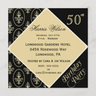 50th-59th Birthday Invitations