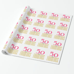 50th and Fabulous Birthday (or your preferred age) Wrapping Paper
