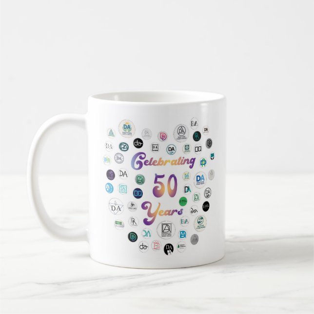 50th Anniversary 50 Logos Mug  (Left)