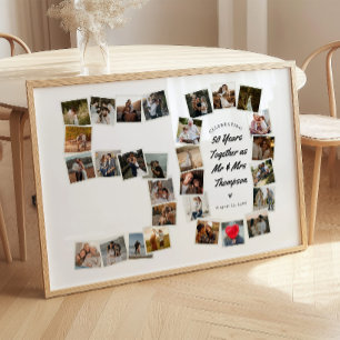 50th Anniversary 50 Years Photo Collage Poster