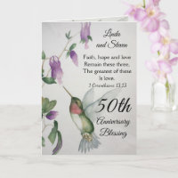50th Anniversary Blessing Faith Hope Love Couple