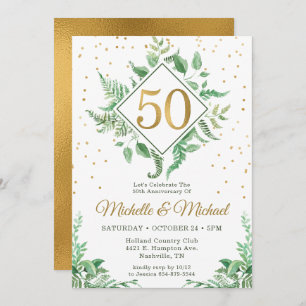 50th Anniversary Botanical Invitation