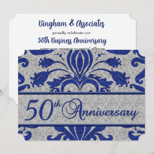 50th Anniversary Business Announcement Blue