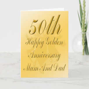 50th Anniversary Card For Mum And Dad