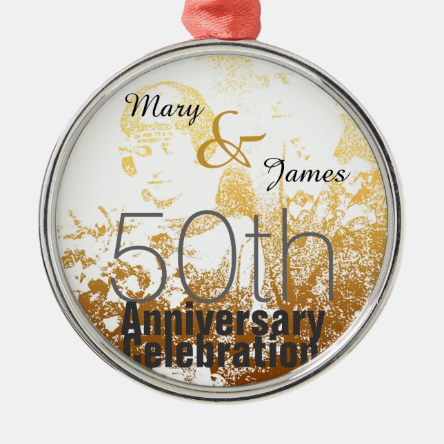 50th Anniversary Celebration Customisable Ornament (Front)