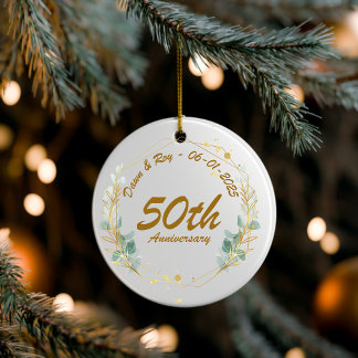 50th Anniversary Christmas Ornament Personalized, 
