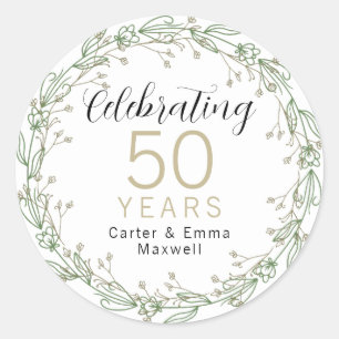 50th Anniversary Classic Round Sticker