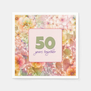 50th Anniversary Cosmos Floral Garden    Napkin