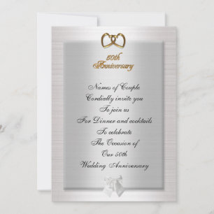 50Th anniversary Dinner invitation elegant