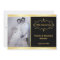 50th Anniversary Elegant Black Gold Photo Invite