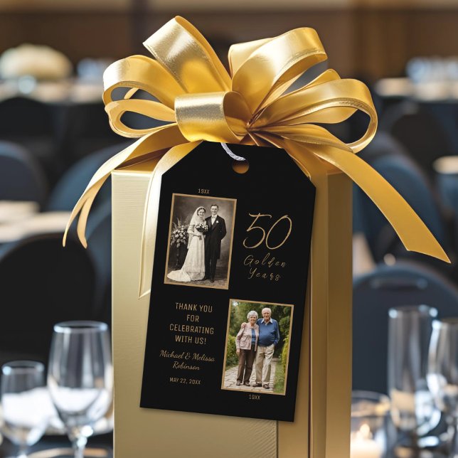 50th Anniversary Favour Tag – Then and Now Photo (Creator Uploaded)