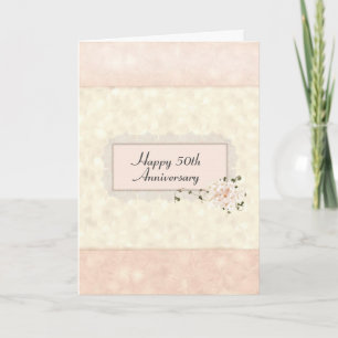 50th Anniversary Floral Bouquet Card