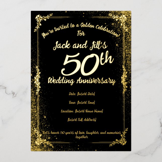50th Anniversary Foil Invitation (Front)