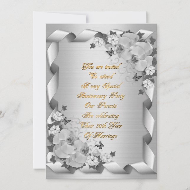 50th Anniversary for parents invitation (Front)