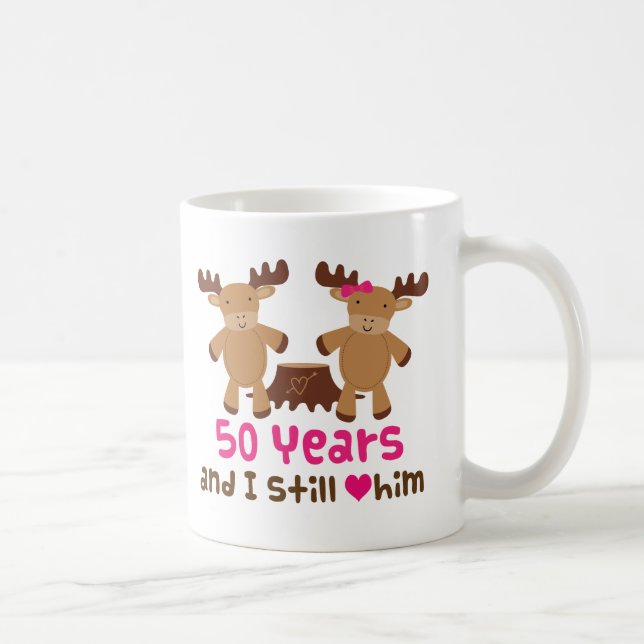 50th Anniversary Gift For Her Coffee Mug (Right)