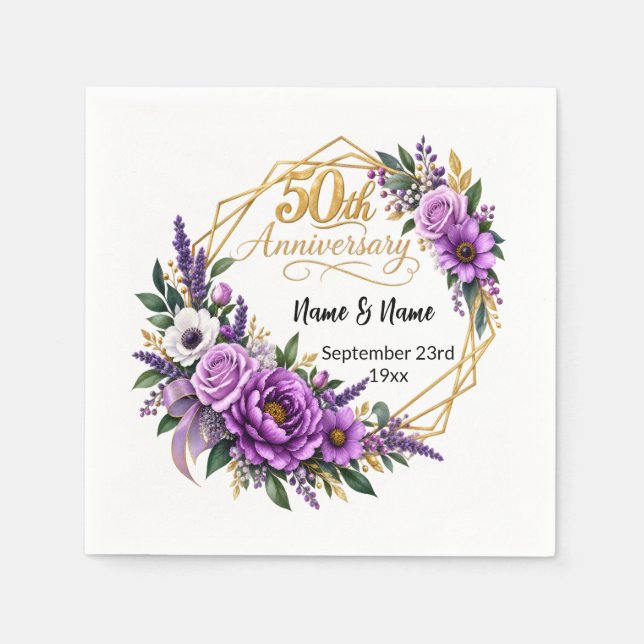 50th Anniversary Gift Napkin (Front)